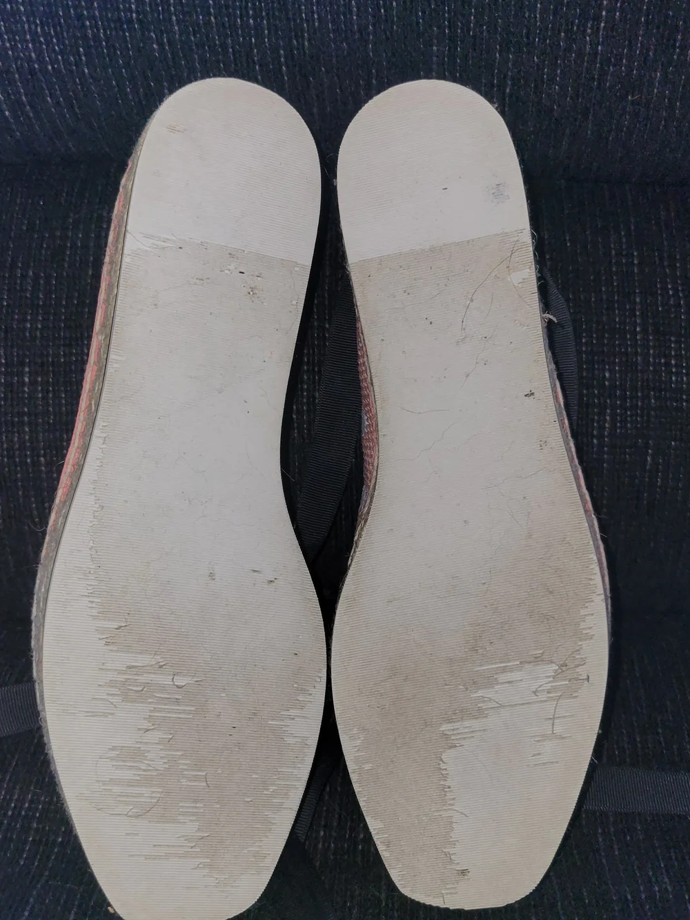Kate Spade Pink Polka Dot Espadrille Flats with Black Ribbon